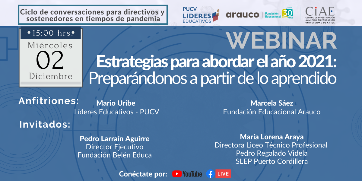 Webinar "Estrategias para abordar el año 2021: preparándonos a partir de lo aprendido"