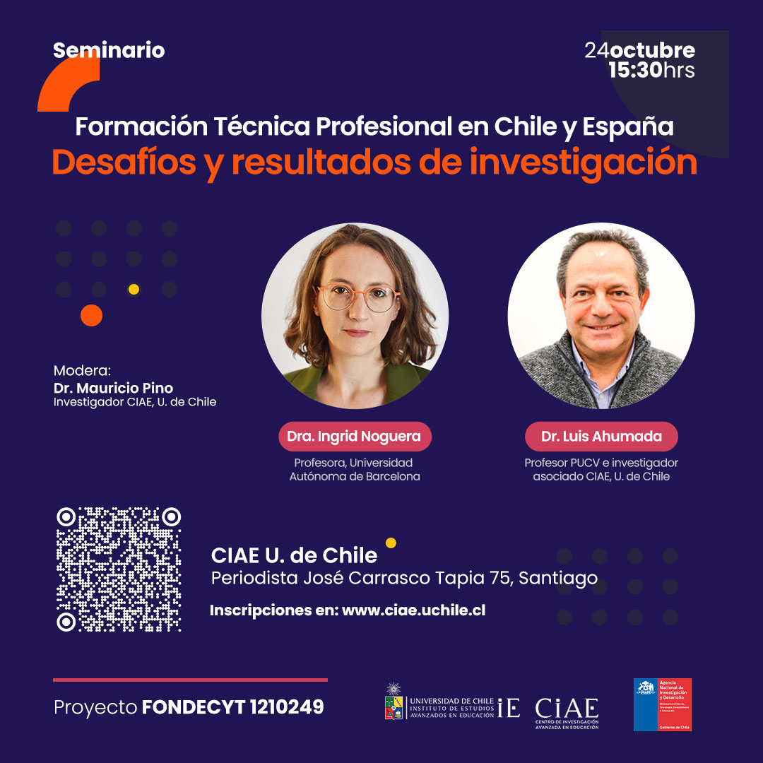 Seminario: Formación Técnica Profesional en Chile y España: desafíos y resultados de investigación