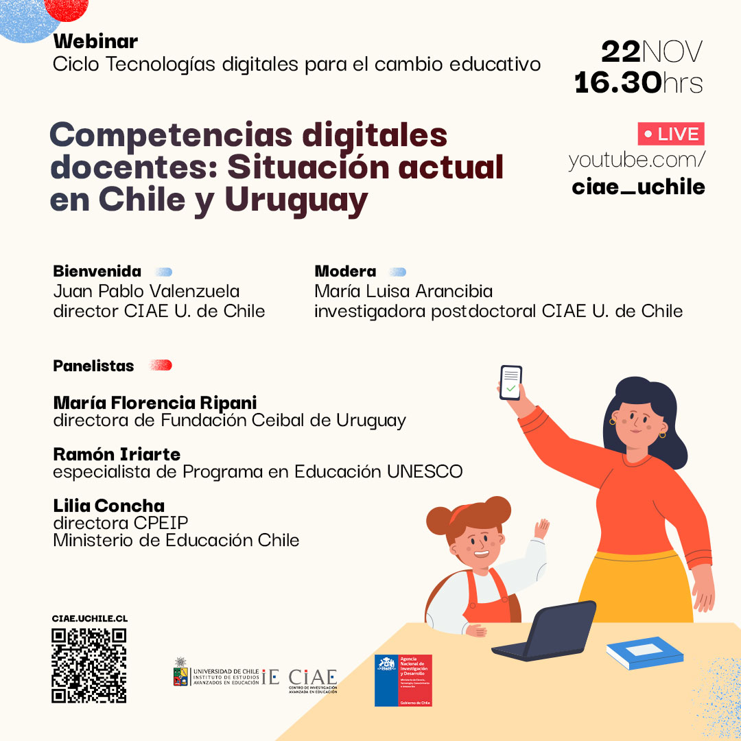 Webinar Competencias digitales docentes: Situación actual en Chile y Uruguay