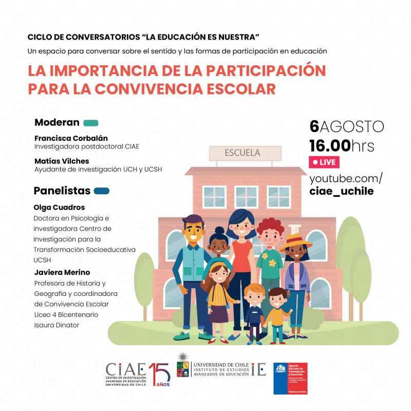 Conversatorio online: La importancia de la participación para la convivencia escolar