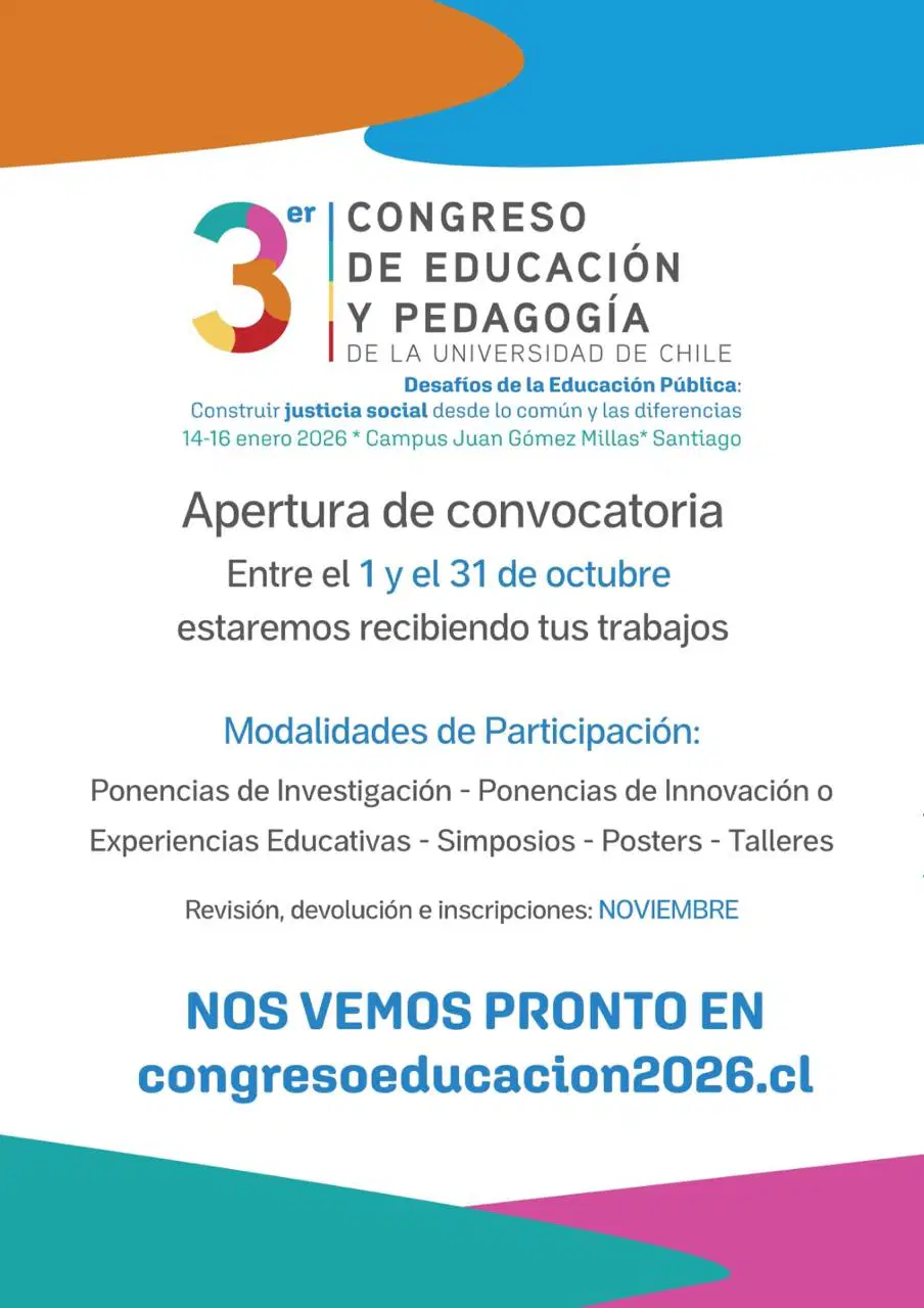 Recepción de trabajos para el 3er Congreso de Educación y Pedagogía