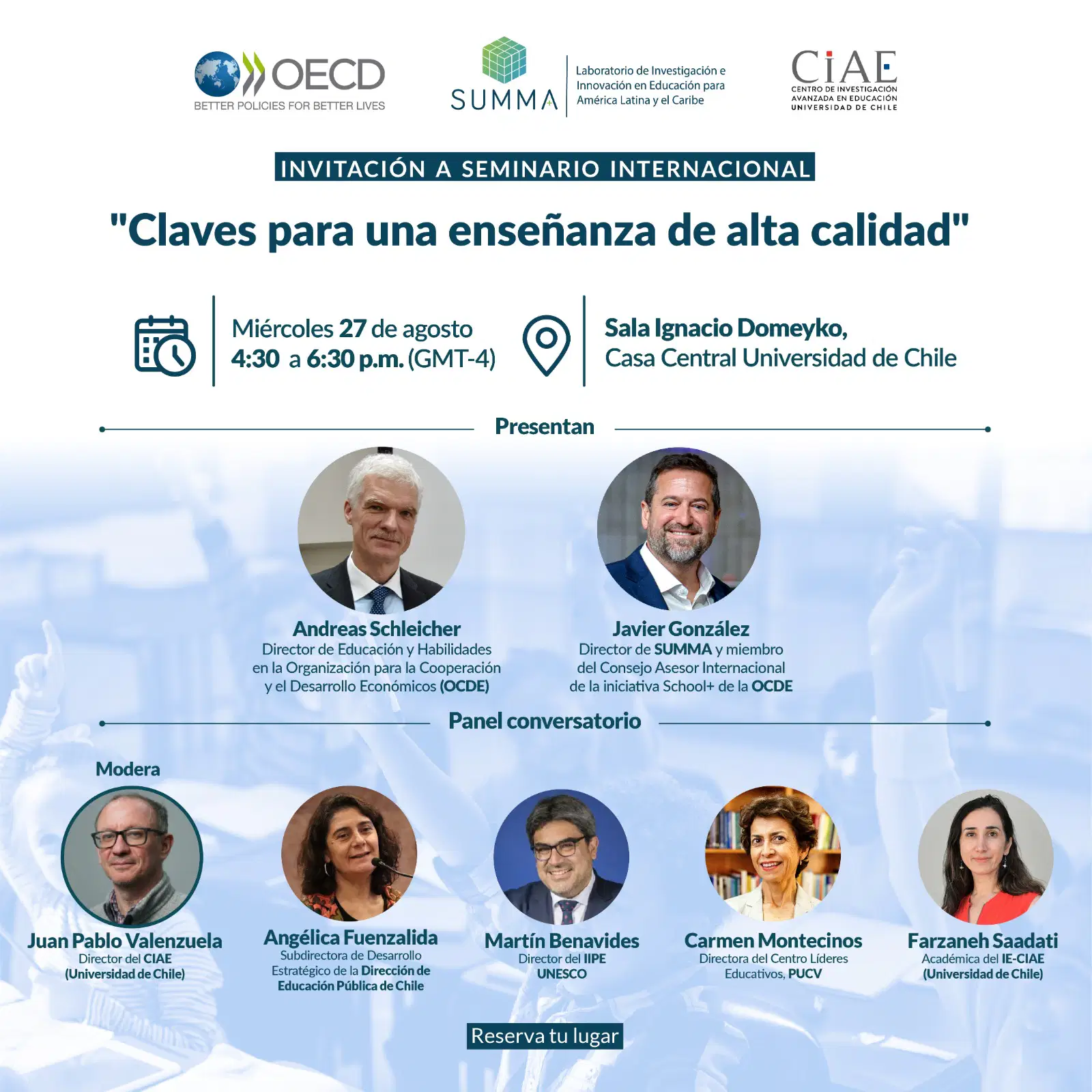 Lanzamiento de reporte OECD-SUMMA: “Claves para una Enseñanza de Alta Calidad”