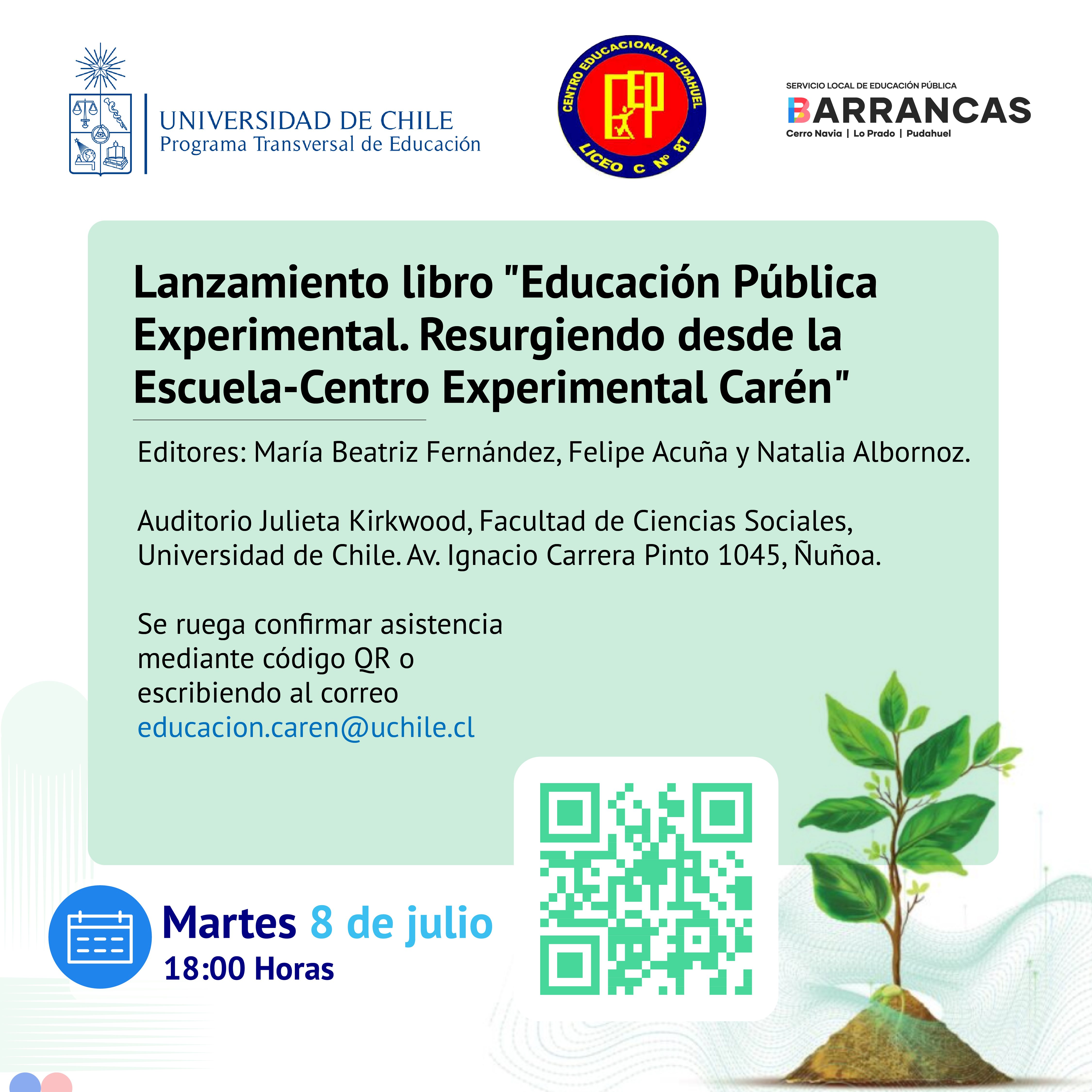 Lanzamiento libro "Educación Pública Experimental. Resurgiendo desde la escuela-centro experimental Carén"