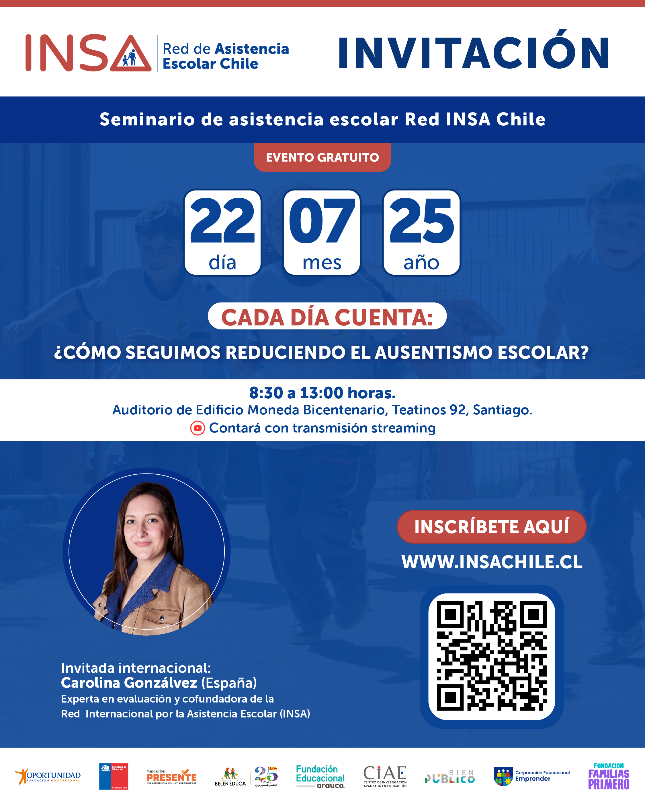 Seminario Cada día cuenta: ¿Cómo seguimos reduciendo el ausentismo escolar?