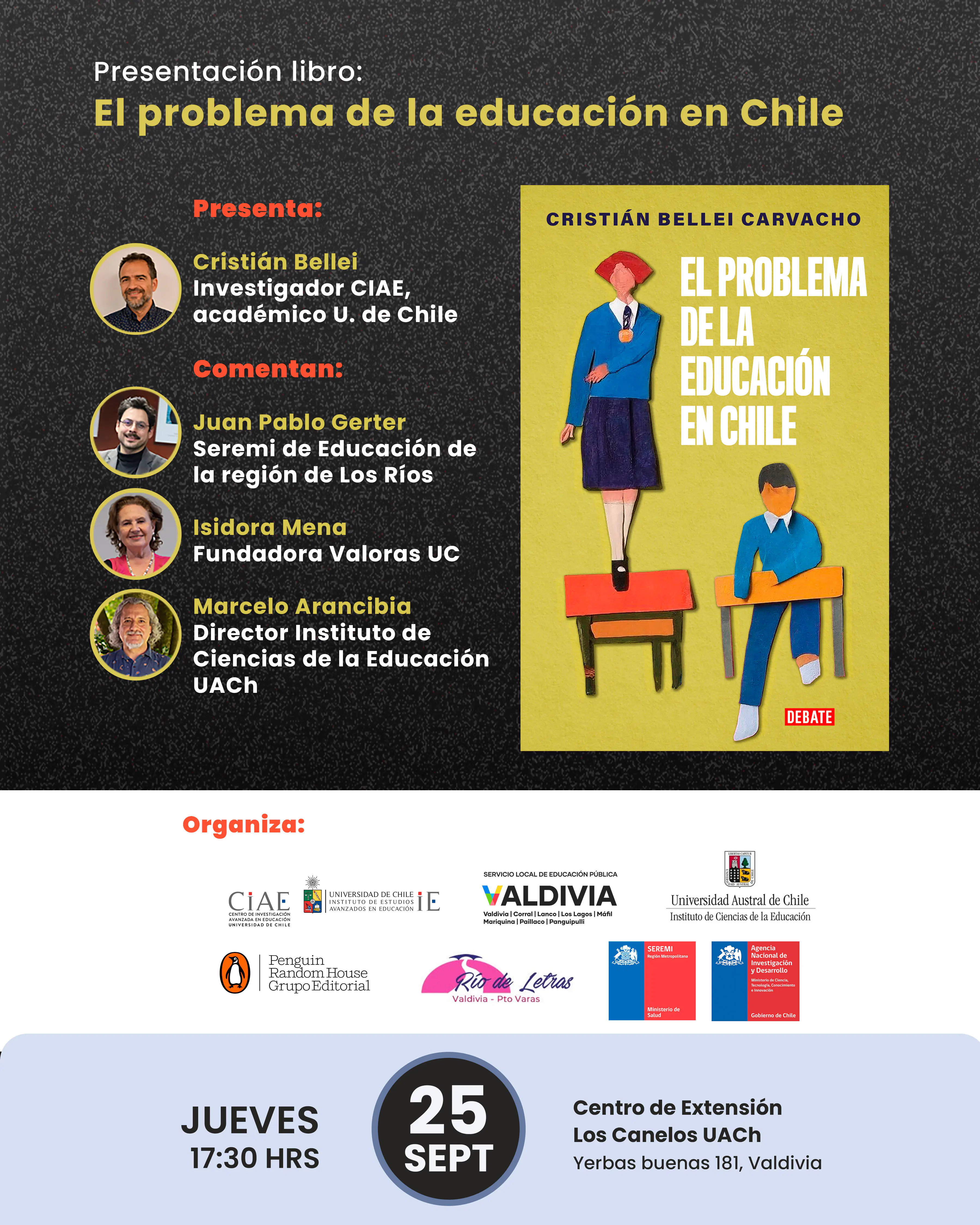 Presentación del libro "El problema de la educación en Chile"