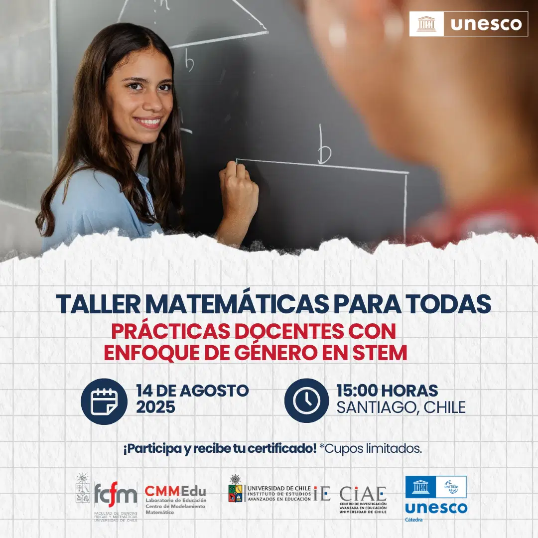 Taller gratuito y certificado: "Matemáticas para todas: prácticas docentes con enfoque de género en STEM"