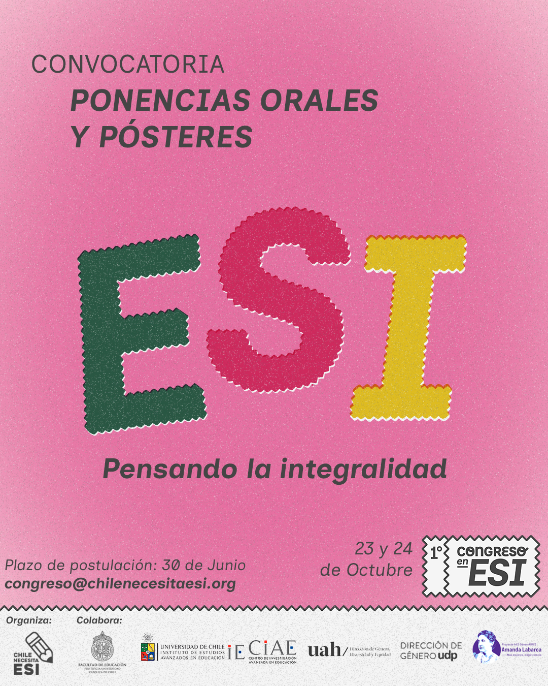 CIAE invita a postular trabajos para exponer en el 1° Congreso de Educación Sexual Integral