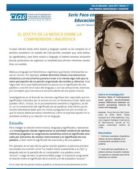 El efecto de la música sobre la comprensión lingüística