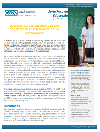 El efecto de las creencias de los docentes en la enseñanza de las matemáticas