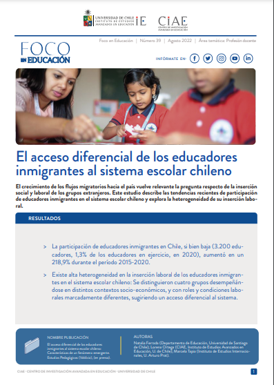 Foco en Educación n°39: El acceso diferencial de los educadores inmigrantes al sistema escolar chileno