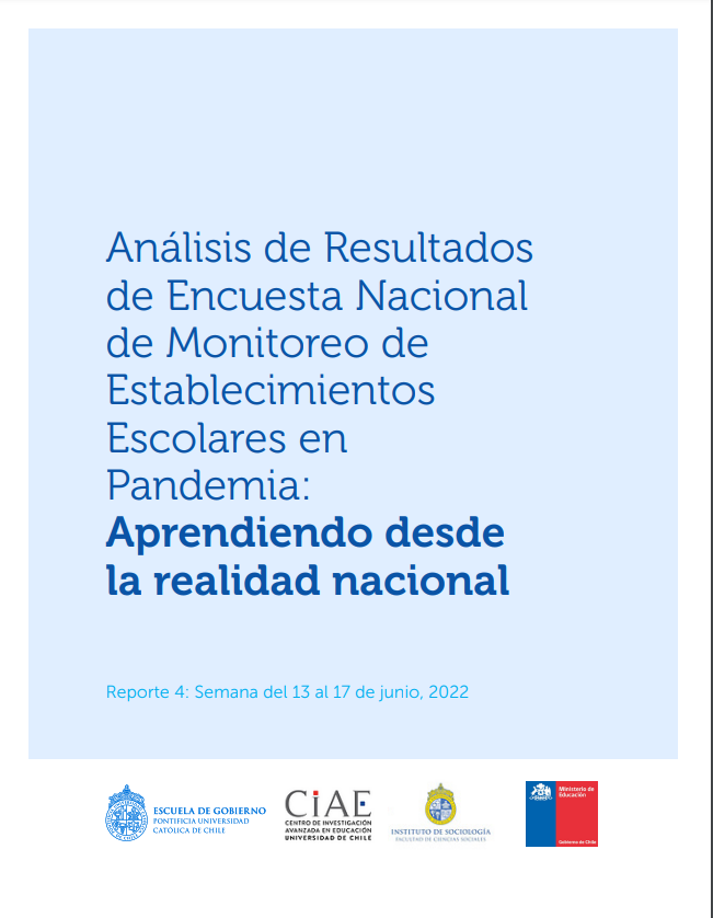 Cuarto Reporte de Monitoreo Escolar en Pandemia