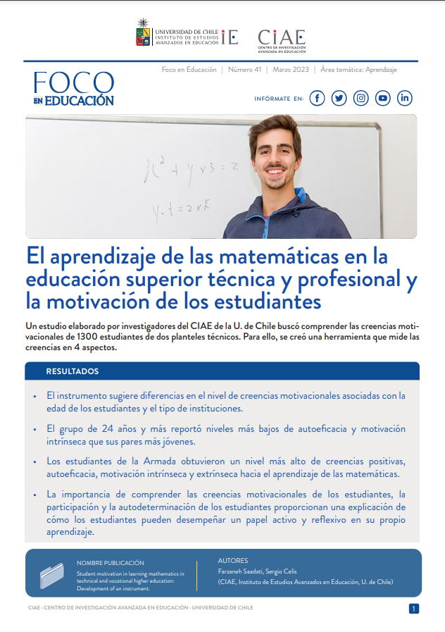 El aprendizaje de las matemáticas en la educación superior técnica y profesional y la motivación de los estudiantes