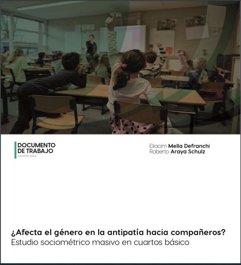 Working paper: ¿Afecta el género en la antipatía hacia compañeros? Estudio sociométrico masivo en cuartos básicos